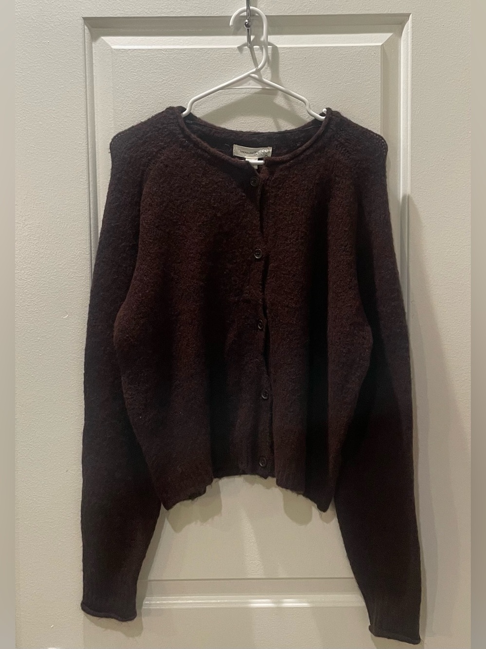 NEW…Treasure & Bond Rolled Crewneck Cardigan - Picture 3 of 4